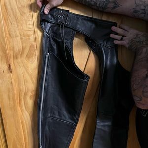Leather chaps, good condition.